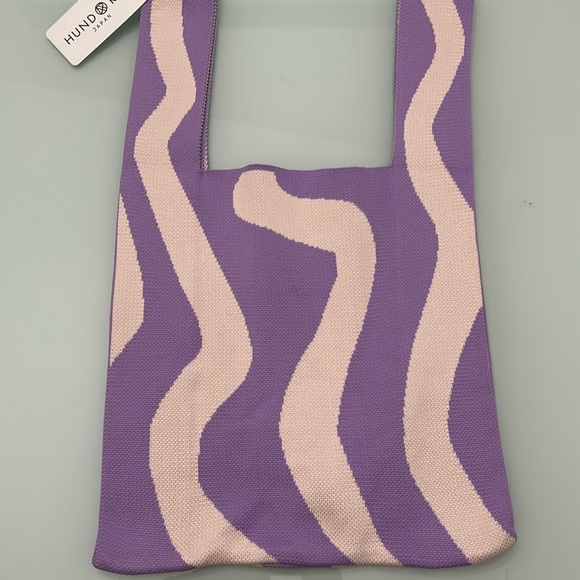 NWT Hundred Japan Style Swirls Knit Bag - Picture 1 of 3